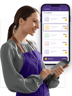 Gastronomen testen FoodGenius 30 Tage kostenlos. Direkt loslegen mit deinem Smartphone.